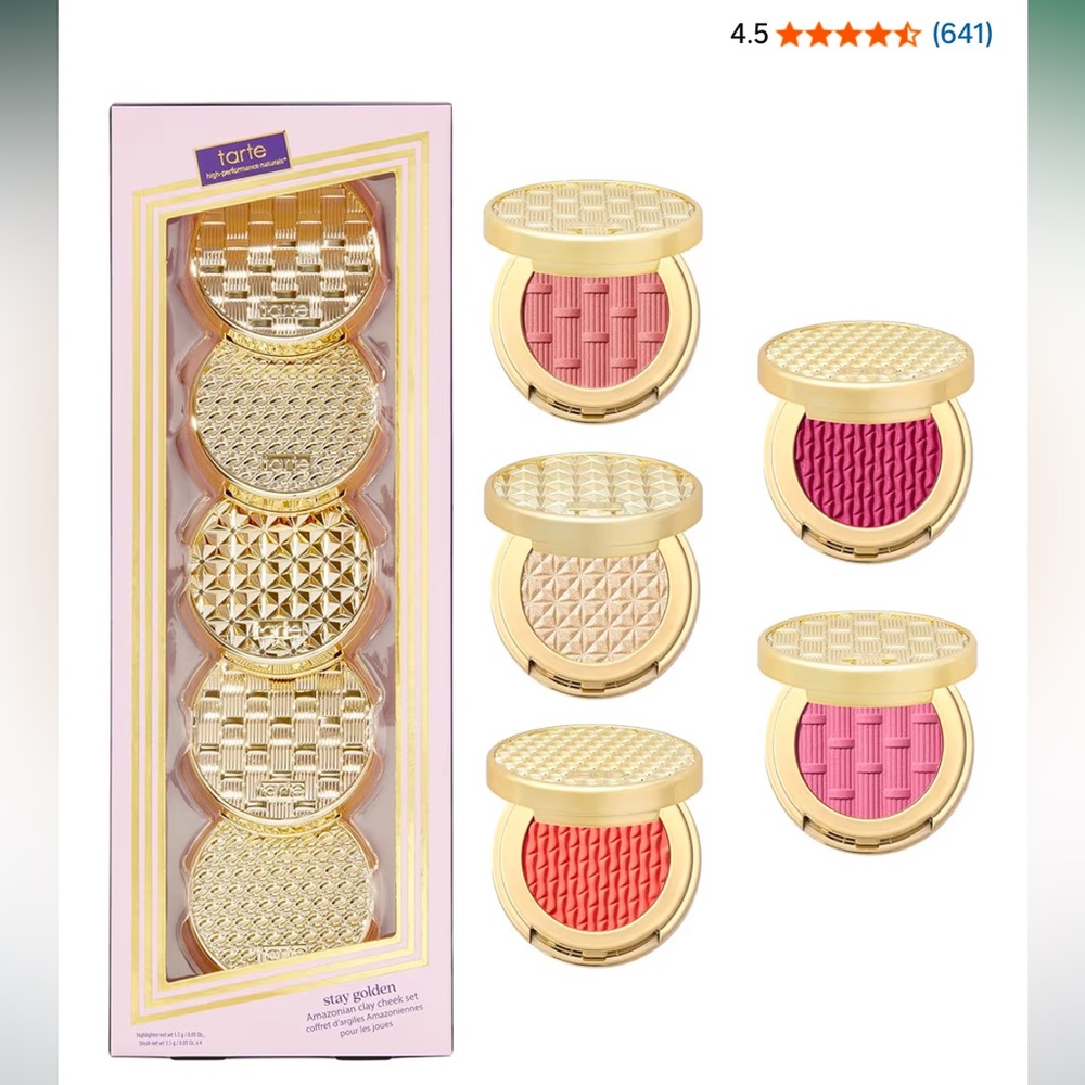 Tarte Blush set- four blushes and a highlight from tart. Each listing is ONE